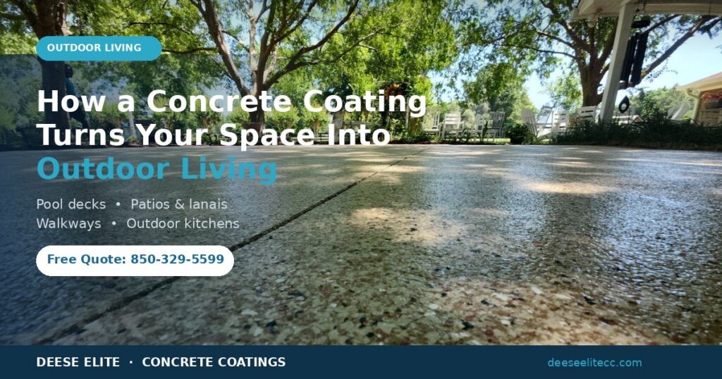 How a Concrete Coating Turns Your Space Into Outdoor Living