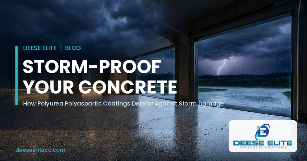 How a Polyurea Polyaspartic Coating Protects Your Concrete from Storm Damage